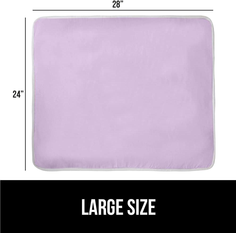imageGORILLA GRIP The Original Ironing Board Cover and Pad Silicone Coating Thick Scorch Resistant Padding Heavy Duty Iron Covers Standard Boards Hook and Loop Fastener Strap Silver 15x54Light Purple