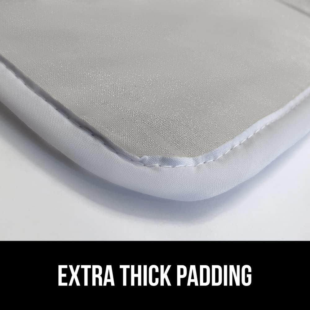 imageGORILLA GRIP The Original Ironing Board Cover and Pad Silicone Coating Thick Scorch Resistant Padding Heavy Duty Iron Covers Standard Boards Hook and Loop Fastener Strap Silver 15x54Silver