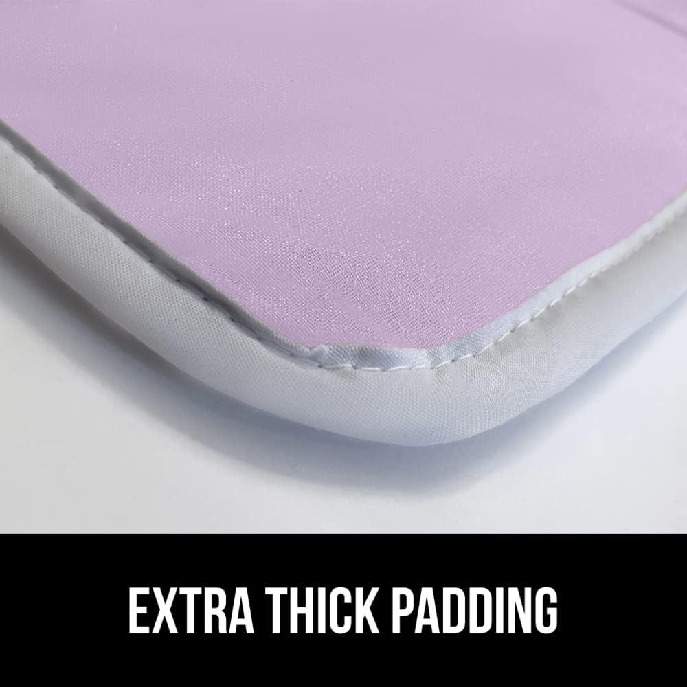 imageGORILLA GRIP The Original Ironing Board Cover and Pad Silicone Coating Thick Scorch Resistant Padding Heavy Duty Iron Covers Standard Boards Hook and Loop Fastener Strap Silver 15x54Light Purple