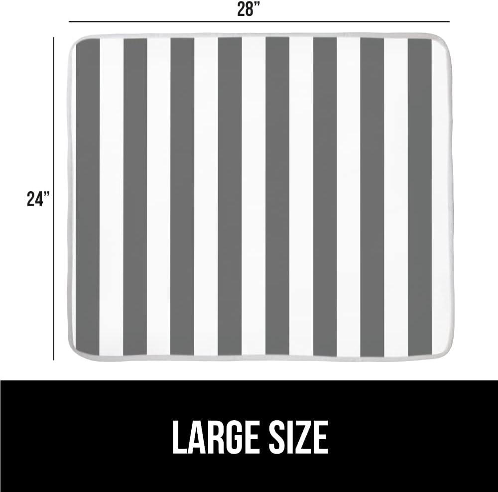 imageGORILLA GRIP The Original Ironing Board Cover and Pad Silicone Coating Thick Scorch Resistant Padding Heavy Duty Iron Covers Standard Boards Hook and Loop Fastener Strap Silver 15x54Striped WhiteGray