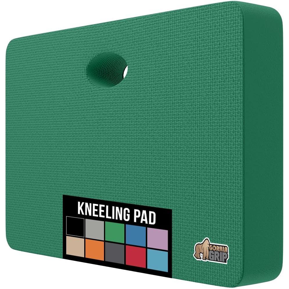 imageGORILLA GRIP Extra Thick Patent Pending Soft Foam Kneeling Pad Supportive Large Cushion Knee Pads for Gardening Baby Bath Time Dirt and Water Resistant Workout and Garden Supplies 175x11 BlackGrass