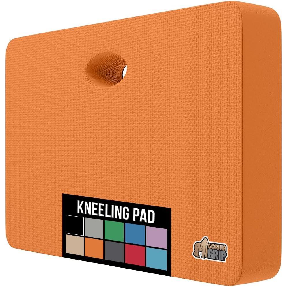 imageGORILLA GRIP Extra Thick Patent Pending Soft Foam Kneeling Pad Supportive Large Cushion Knee Pads for Gardening Baby Bath Time Dirt and Water Resistant Workout and Garden Supplies 175x11 BlackOrange