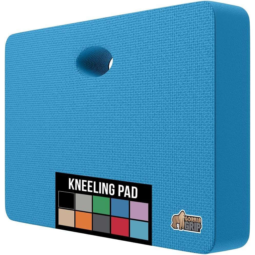 imageGORILLA GRIP Extra Thick Patent Pending Soft Foam Kneeling Pad Supportive Large Cushion Knee Pads for Gardening Baby Bath Time Dirt and Water Resistant Workout and Garden Supplies 175x11 BlackBlue