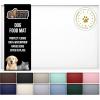 GORILLA GRIP 100% Waterproof Raised Edge BPA Free Silicone Pet Feeding Mat, Dog Cat Food Mats Contain Spills Protects Floors, Placemats for Cats and Dogs Water Bowl, Pets Accessories 18.5×11.5 Gray(White)