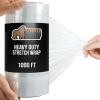 GORILLA GRIP 500% Stretch Film Heavy Duty Plastic, 1200ft Shrink Wrap Roll 17″ Puncture Resistant, Industrial Strength for Shipping, Pallet Storing, Moving, Packing Furniture Protection 1 Pack Clear(1)