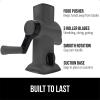 GORILLA GRIP BPA-Free Rotary Cheese Grater Hand Crank, Easy to Set Up, Strong Suction Base for Kitchen Countertop, Shred Potato, Vegetable, Nuts in Seconds, Round Mandoline Slicer, 3 Blades, Gray