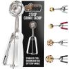 GORILLA GRIP BPA-Free Stainless Steel Cookie Scoop, 2 TBSP Scooper #40, Soft Grip Handle, Easy Food Release, Create Even Portion Sizes, Multipurpose Kitchen Melon Baller, Meatball Spring Scoops, Black(White)