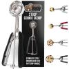 GORILLA GRIP BPA-Free Stainless Steel Cookie Scoop, 2 TBSP Scooper #40, Soft Grip Handle, Easy Food Release, Create Even Portion Sizes, Multipurpose Kitchen Melon Baller, Meatball Spring Scoops, Black(Black)