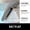 GORILLA GRIP Bath Pillow for Tub, Headrest for Neck and Back Support, Luxury Bathtub Pillows, Hot Tub Cushions, Bathroom Accessories for Women, Relaxing Spa Gifts for Mom Wife Girlfriend 2 Panel White(Gray)