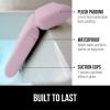 GORILLA GRIP Bath Pillow for Tub, Headrest for Neck and Back Support, Luxury Bathtub Pillows, Hot Tub Cushions, Bathroom Accessories for Women, Relaxing Spa Gifts for Mom Wife Girlfriend 2 Panel White(Pink)