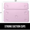GORILLA GRIP Bath Pillow for Tub, Headrest for Neck and Back Support, Luxury Bathtub Pillows, Hot Tub Cushions, Bathroom Accessories for Women, Relaxing Spa Gifts for Mom Wife Girlfriend 2 Panel White(Pink)