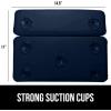 GORILLA GRIP Bath Pillow for Tub, Headrest for Neck and Back Support, Luxury Bathtub Pillows, Hot Tub Cushions, Bathroom Accessories for Women, Relaxing Spa Gifts for Mom Wife Girlfriend 2 Panel White(Navy)
