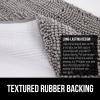 GORILLA GRIP Bath Rug Mat 36×24, Thick Absorbent Chenille, Quick Dry Microfiber Mats, Rubber Backing Washable Shower Floor Rugs, Bathmat Runner, US Designed Bathroom Home Decor Accessories Gray Beige(Grey)