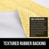 GORILLA GRIP Bath Rug Mat 36×24, Thick Absorbent Chenille, Quick Dry Microfiber Mats, Rubber Backing Washable Shower Floor Rugs, Bathmat Runner, US Designed Bathroom Home Decor Accessories Gray Beige(Yellow)