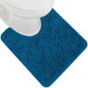 GORILLA GRIP Bath Rug Mat 36×24, Thick Absorbent Chenille, Quick Dry Microfiber Mats, Rubber Backing Washable Shower Floor Rugs, Bathmat Runner, US Designed Bathroom Home Decor Accessories Gray Beige(Blue)