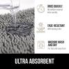 GORILLA GRIP Bath Rug Mat 36×24, Thick Absorbent Chenille, Quick Dry Microfiber Mats, Rubber Backing Washable Shower Floor Rugs, Bathmat Runner, US Designed Bathroom Home Decor Accessories Gray Beige(Grey)