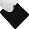 GORILLA GRIP Bath Rug Mat 36×24, Thick Absorbent Chenille, Quick Dry Microfiber Mats, Rubber Backing Washable Shower Floor Rugs, Bathmat Runner, US Designed Bathroom Home Decor Accessories Gray Beige(Black)