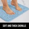 GORILLA GRIP Bath Rug Mat 36×24, Thick Absorbent Chenille, Quick Dry Microfiber Mats, Rubber Backing Washable Shower Floor Rugs, Bathmat Runner, US Designed Bathroom Home Decor Accessories Gray Beige(Sky)