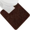 GORILLA GRIP Bath Rug Mat 36×24, Thick Absorbent Chenille, Quick Dry Microfiber Mats, Rubber Backing Washable Shower Floor Rugs, Bathmat Runner, US Designed Bathroom Home Decor Accessories Gray Beige(Brown)