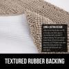GORILLA GRIP Bath Rug Mat 36×24, Thick Absorbent Chenille, Quick Dry Microfiber Mats, Rubber Backing Washable Shower Floor Rugs, Bathmat Runner, US Designed Bathroom Home Decor Accessories Gray Beige(Gray Beige)