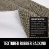 GORILLA GRIP Bath Rug Mat 36×24, Thick Absorbent Chenille, Quick Dry Microfiber Mats, Rubber Backing Washable Shower Floor Rugs, Bathmat Runner, US Designed Bathroom Home Decor Accessories Gray Beige(Latte)
