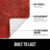 GORILLA GRIP Bath Rug Mat 36×24, Thick Absorbent Chenille, Quick Dry Microfiber Mats, Rubber Backing Washable Shower Floor Rugs, Bathmat Runner, US Designed Bathroom Home Decor Accessories Gray Beige(Sunset Orange)