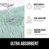 GORILLA GRIP Bath Rug Mat 36×24, Thick Absorbent Chenille, Quick Dry Microfiber Mats, Rubber Backing Washable Shower Floor Rugs, Bathmat Runner, US Designed Bathroom Home Decor Accessories Gray Beige(Seablue)