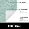 GORILLA GRIP Bath Rug Mat 36×24, Thick Absorbent Chenille, Quick Dry Microfiber Mats, Rubber Backing Washable Shower Floor Rugs, Bathmat Runner, US Designed Bathroom Home Decor Accessories Gray Beige(Seablue)