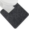 GORILLA GRIP Bath Rug Mat 36×24, Thick Absorbent Chenille, Quick Dry Microfiber Mats, Rubber Backing Washable Shower Floor Rugs, Bathmat Runner, US Designed Bathroom Home Decor Accessories Gray Beige(Charcoal)