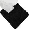 GORILLA GRIP Bath Rug Mat 36×24, Thick Absorbent Chenille, Quick Dry Microfiber Mats, Rubber Backing Washable Shower Floor Rugs, Bathmat Runner, US Designed Bathroom Home Decor Accessories Gray Beige(Black)