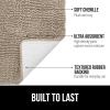 GORILLA GRIP Bath Rug Mat 36×24, Thick Absorbent Chenille, Quick Dry Microfiber Mats, Rubber Backing Washable Shower Floor Rugs, Bathmat Runner, US Designed Bathroom Home Decor Accessories Gray Beige(Gray Beige)