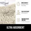GORILLA GRIP Bath Rug Mat 36×24, Thick Absorbent Chenille, Quick Dry Microfiber Mats, Rubber Backing Washable Shower Floor Rugs, Bathmat Runner, US Designed Bathroom Home Decor Accessories Gray Beige(Dusty Cloud)