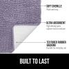 GORILLA GRIP Bath Rug Mat 36×24, Thick Absorbent Chenille, Quick Dry Microfiber Mats, Rubber Backing Washable Shower Floor Rugs, Bathmat Runner, US Designed Bathroom Home Decor Accessories Gray Beige(Light Purple)