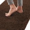 GORILLA GRIP Bath Rug Mat 36×24, Thick Absorbent Chenille, Quick Dry Microfiber Mats, Rubber Backing Washable Shower Floor Rugs, Bathmat Runner, US Designed Bathroom Home Decor Accessories Gray Beige(Brown)