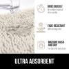 GORILLA GRIP Bath Rug Mat 36×24, Thick Absorbent Chenille, Quick Dry Microfiber Mats, Rubber Backing Washable Shower Floor Rugs, Bathmat Runner, US Designed Bathroom Home Decor Accessories Gray Beige(Ivory)