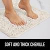 GORILLA GRIP Bath Rug Mat 36×24, Thick Absorbent Chenille, Quick Dry Microfiber Mats, Rubber Backing Washable Shower Floor Rugs, Bathmat Runner, US Designed Bathroom Home Decor Accessories Gray Beige(Ivory)