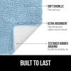 GORILLA GRIP Bath Rug Mat 36×24, Thick Absorbent Chenille, Quick Dry Microfiber Mats, Rubber Backing Washable Shower Floor Rugs, Bathmat Runner, US Designed Bathroom Home Decor Accessories Gray Beige(Sky)