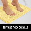GORILLA GRIP Bath Rug Mat 36×24, Thick Absorbent Chenille, Quick Dry Microfiber Mats, Rubber Backing Washable Shower Floor Rugs, Bathmat Runner, US Designed Bathroom Home Decor Accessories Gray Beige(Yellow)