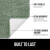 GORILLA GRIP Bath Rug Mat 36×24, Thick Absorbent Chenille, Quick Dry Microfiber Mats, Rubber Backing Washable Shower Floor Rugs, Bathmat Runner, US Designed Bathroom Home Decor Accessories Gray Beige(Sage)