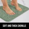 GORILLA GRIP Bath Rug Mat 36×24, Thick Absorbent Chenille, Quick Dry Microfiber Mats, Rubber Backing Washable Shower Floor Rugs, Bathmat Runner, US Designed Bathroom Home Decor Accessories Gray Beige(Sage)