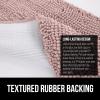 GORILLA GRIP Bath Rug Mat 36×24, Thick Absorbent Chenille, Quick Dry Microfiber Mats, Rubber Backing Washable Shower Floor Rugs, Bathmat Runner, US Designed Bathroom Home Decor Accessories Gray Beige(Dusty Rose)