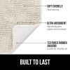 GORILLA GRIP Bath Rug Mat 36×24, Thick Absorbent Chenille, Quick Dry Microfiber Mats, Rubber Backing Washable Shower Floor Rugs, Bathmat Runner, US Designed Bathroom Home Decor Accessories Gray Beige(Ivory)