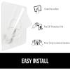 GORILLA GRIP Heavy Duty 25lbs Extra Grippy Reusable Wall Hooks for Hanging, Easy Install Strong Stick on Removable Hook, No Nail Damage, Multi-Surface Use for Decorations, 5 Pack, Metal​