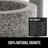 GORILLA GRIP Heavy Duty Mortar and Pestle Set with Slip Resistant Base, 100% Granite Stone Molcajete Guacamole Bowl, Grind Seeds, Garlic, Herb, Kitchen Muddler, Christmas Gifts for Chefs, 1.5 Cup Gray(Unpolished Gray)