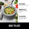 GORILLA GRIP Heavy Duty Mortar and Pestle Set with Slip Resistant Base, 100% Granite Stone Molcajete Guacamole Bowl, Grind Seeds, Garlic, Herb, Kitchen Muddler, Christmas Gifts for Chefs, 1.5 Cup Gray(Unpolished Gray)