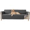 GORILLA GRIP Patented Waterproof Slip-Resistant 23″ Chair Protector Cover, for Leather or Fabric Couch Cushion, Large Microsuede Furniture Covers Dogs Pets Machine Washable Slipcover, Gray(Charcoal)