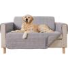 GORILLA GRIP Patented Waterproof Slip-Resistant 23″ Chair Protector Cover, for Leather or Fabric Couch Cushion, Large Microsuede Furniture Covers Dogs Pets Machine Washable Slipcover, Gray(Grey)