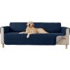 GORILLA GRIP Patented Waterproof Slip-Resistant 23″ Chair Protector Cover, for Leather or Fabric Couch Cushion, Large Microsuede Furniture Covers Dogs Pets Machine Washable Slipcover, Gray(Navy)