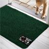GORILLA GRIP SOAKSTOPPER Dog Door Mat, Machine Washable Rug Absorbent Doormat Captures Moisture Mud Dirt, Quick Dry Soft Chenille Entryway Rugs Indoor Entrance Mats for Dog Paws, 24×17 Black White(Deep Green)