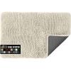 GORILLA GRIP SOAKSTOPPER Dog Door Mat, Machine Washable Rug Absorbent Doormat Captures Moisture Mud Dirt, Quick Dry Soft Chenille Entryway Rugs Indoor Entrance Mats for Dog Paws, 24×17 Black White(Cream)